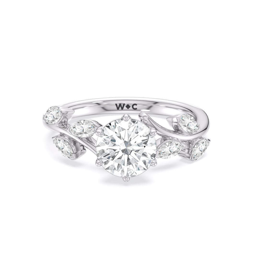 Slender Vine Six-Prong Solitaire