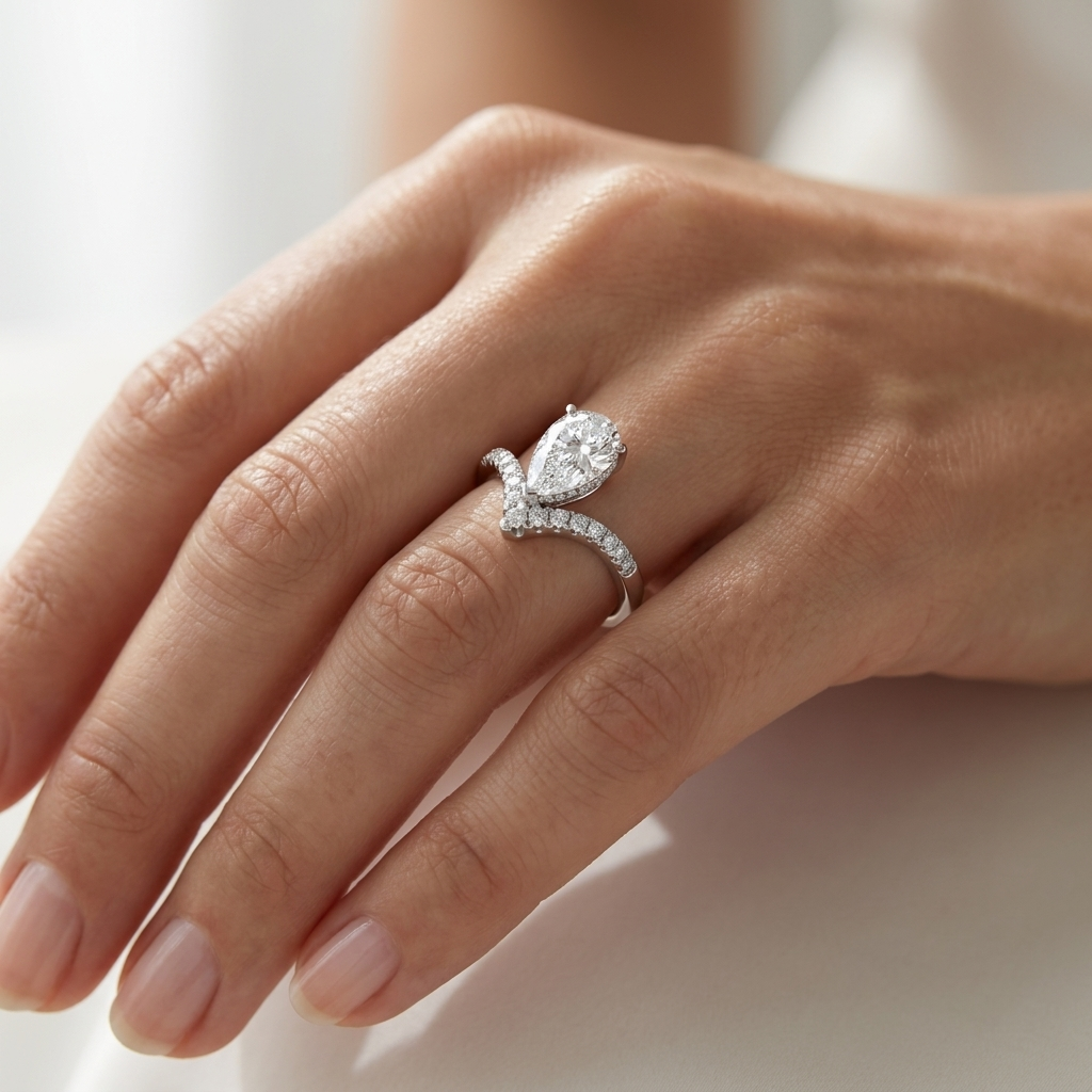 Pavé Band Round Solitaire