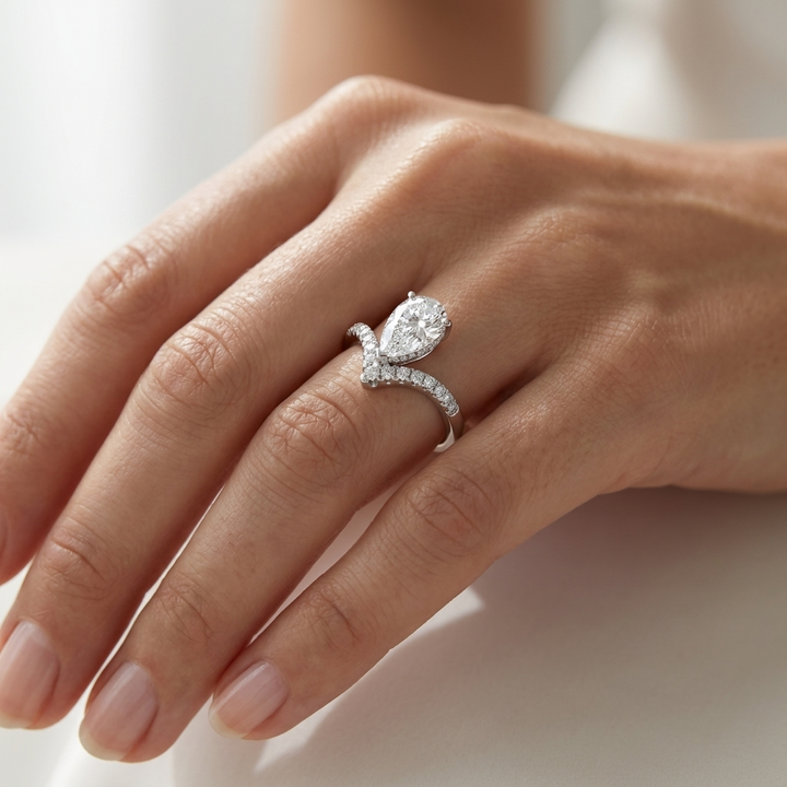 Pavé Band Round Solitaire