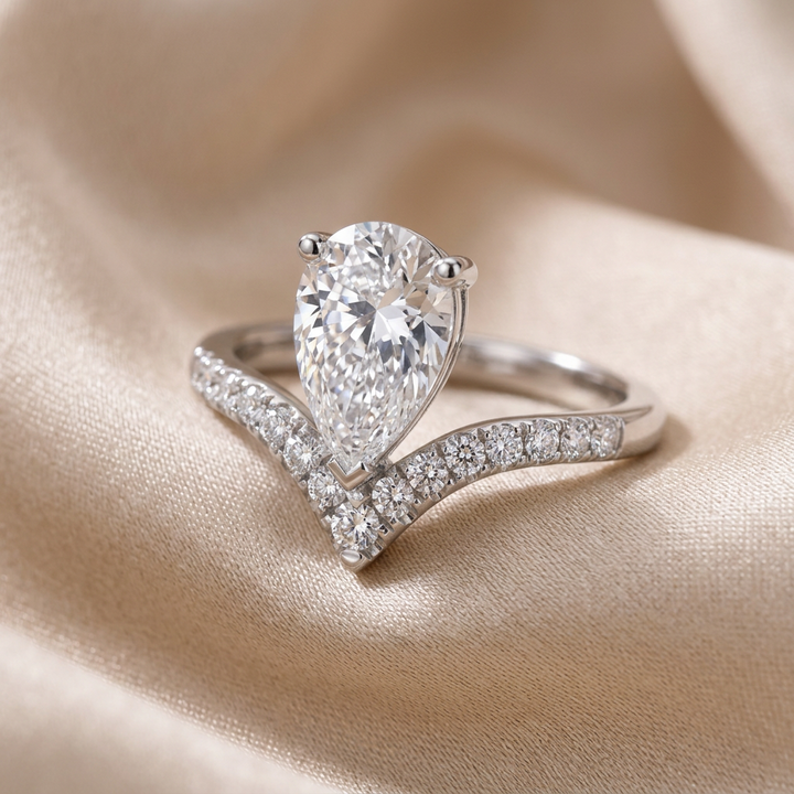Pavé Band Round Solitaire