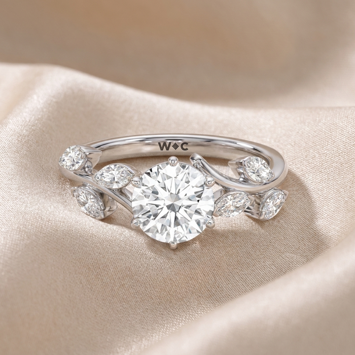 Slender Vine Six-Prong Solitaire