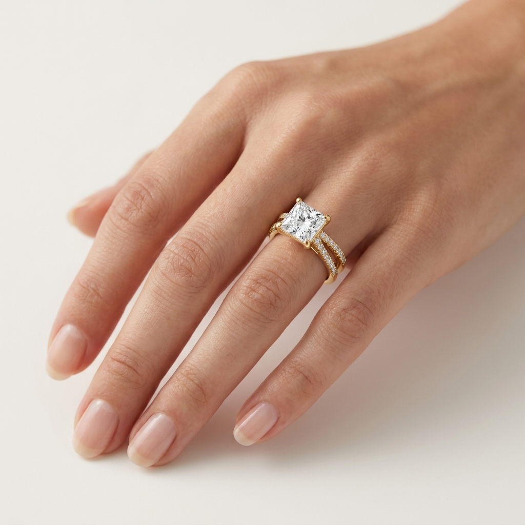 Princess Cut Channel Band