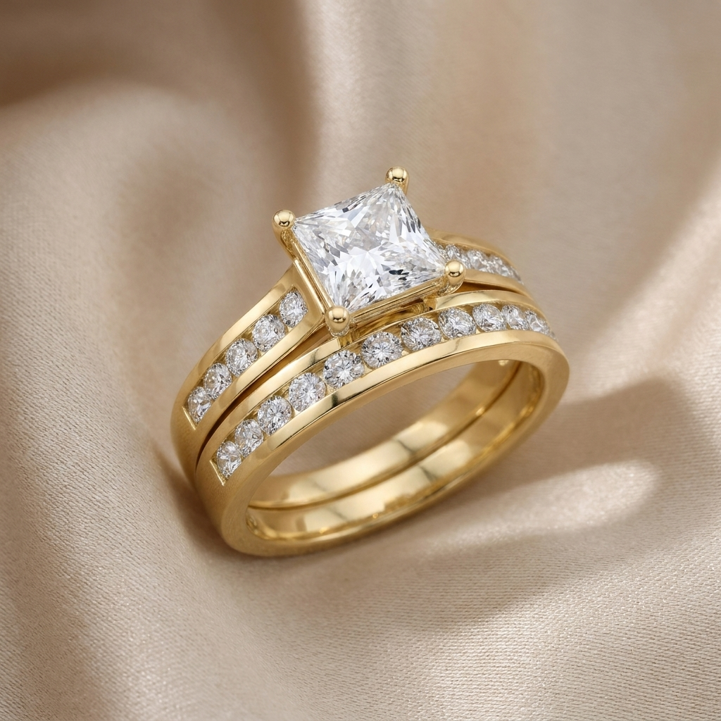 Princess Cut Channel Band — Men&