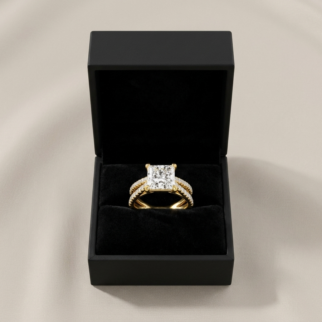 Princess Cut Channel Band