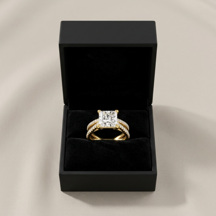 Princess Cut Channel Band