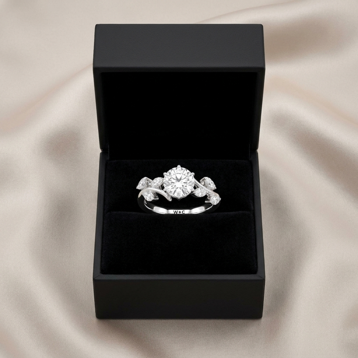 Slender Vine Six-Prong Solitaire