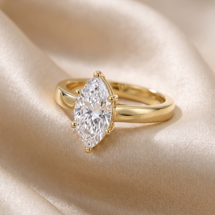 Marquise Diamond Wedding Band — Women&