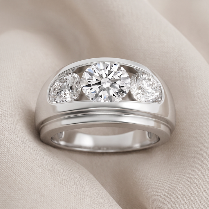 Diamond Channel-Set Band — Men&