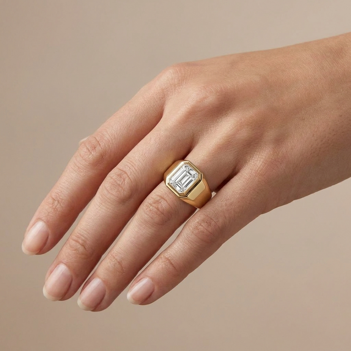 Plain Polished Gold Band — Women&