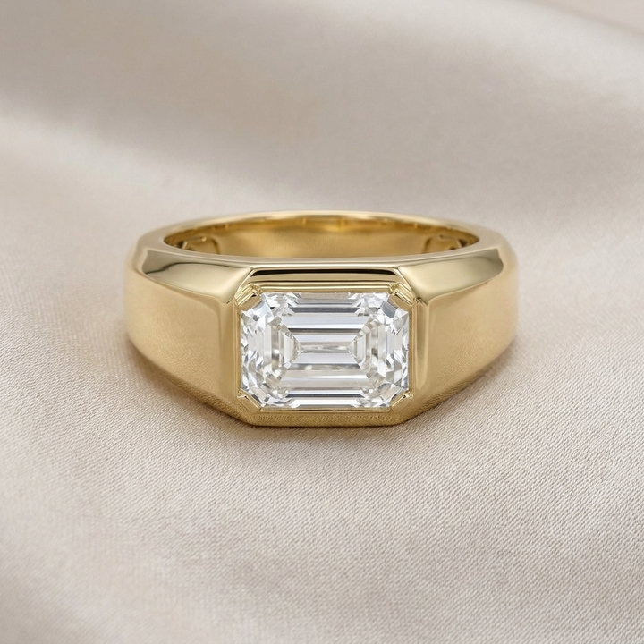 Plain Polished Gold Band — Women&