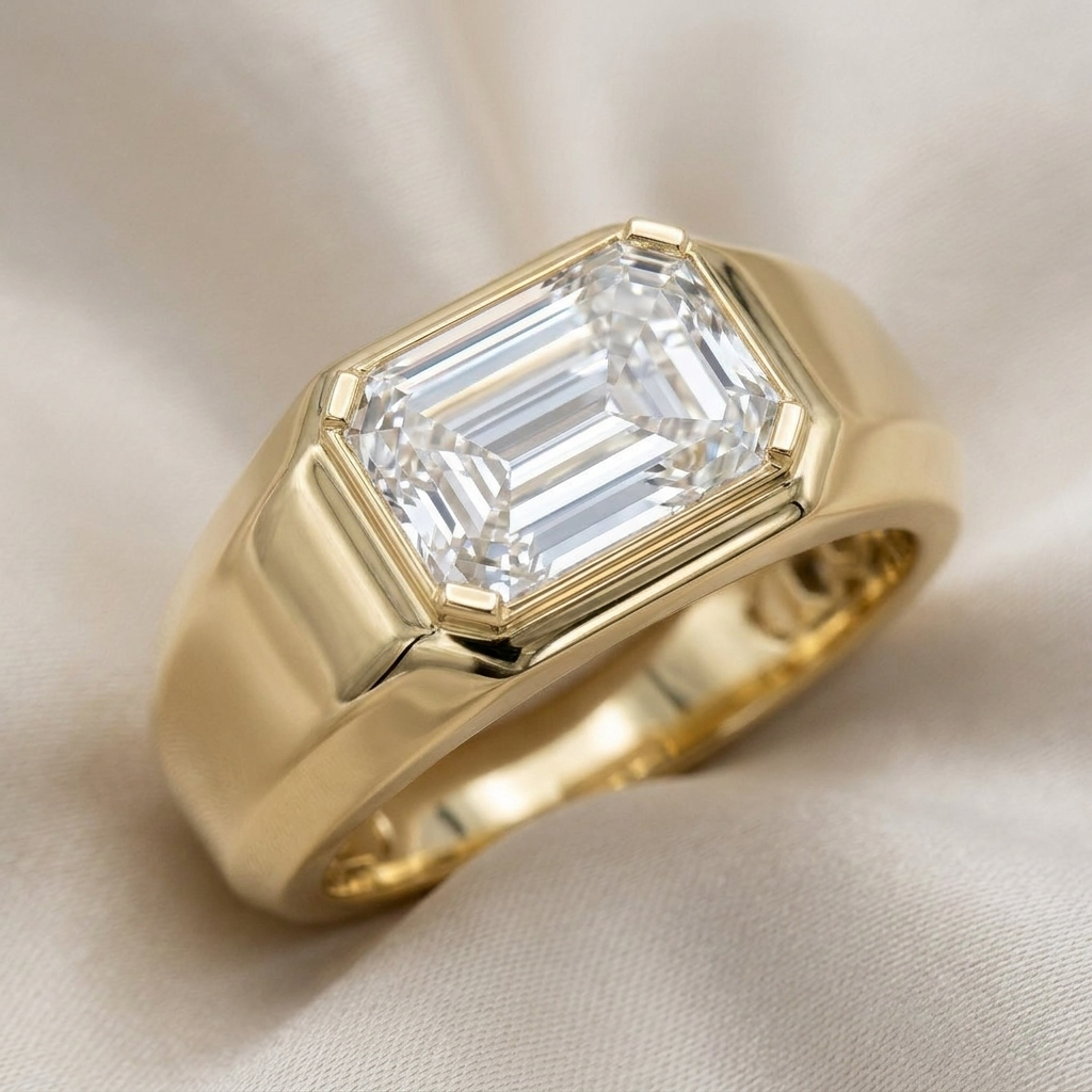 Plain Polished Gold Band — Women&