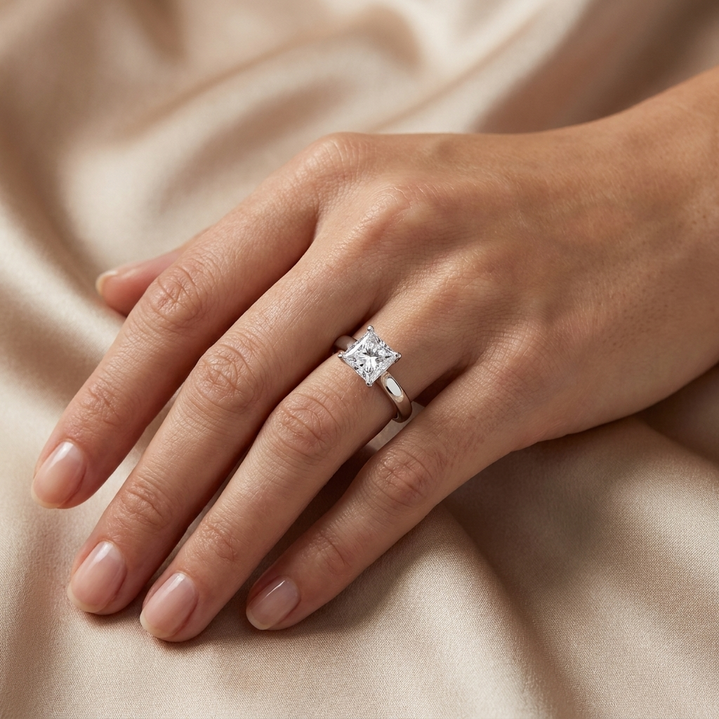 Princess Cut Solitaire