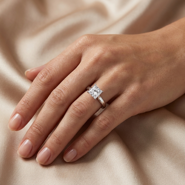 Princess Cut Solitaire
