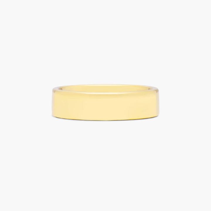 Plain Polished Gold Band — Men&